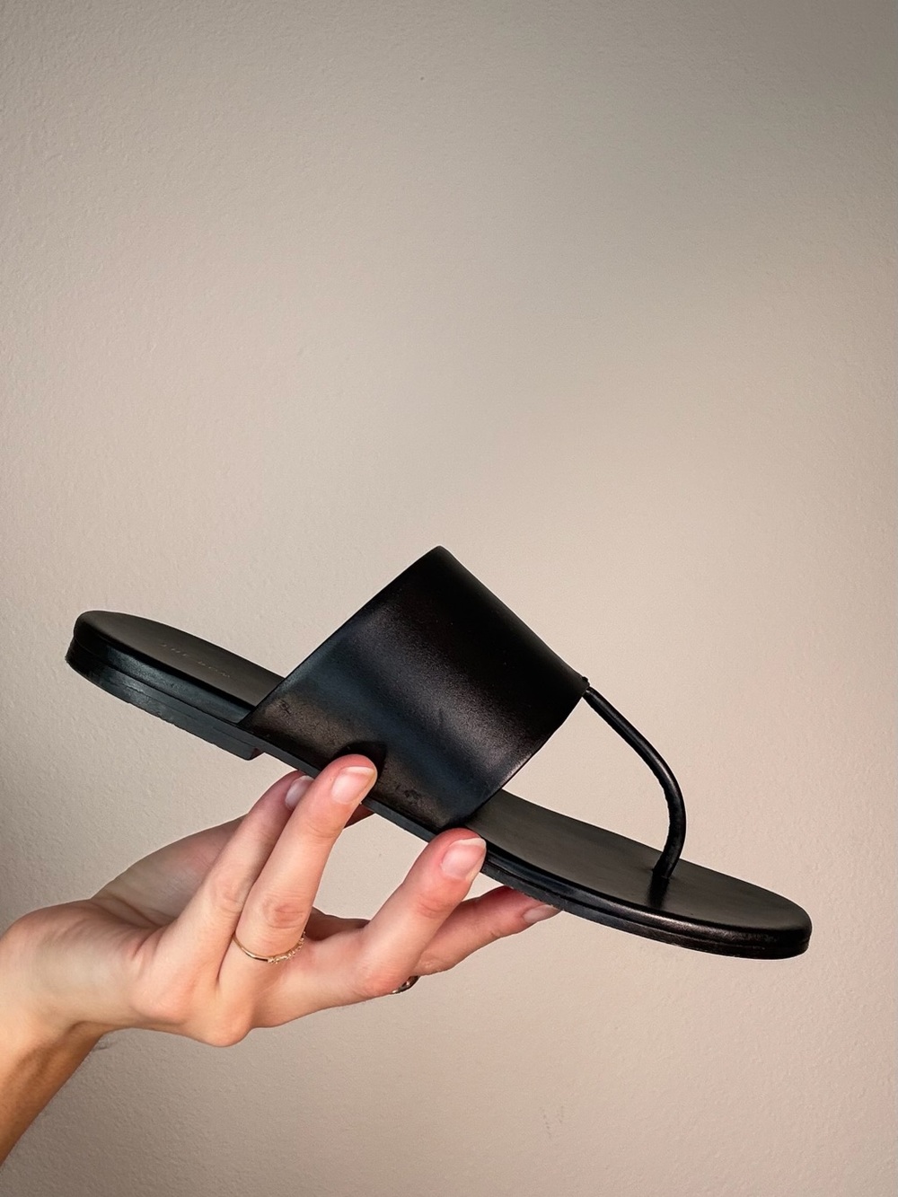The Row Black Leather Sandals - Picture 2 of 3